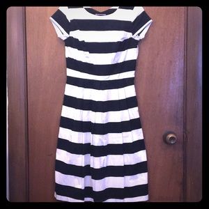 NWOT Black and White Preppy Striped Dress